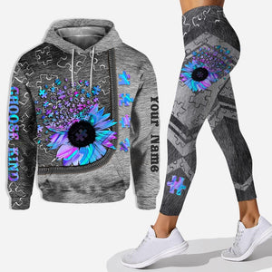 C'est normal d'être différent - Sweat à capuche et legging personnalisés pour la sensibilisation à l'autisme