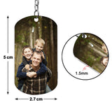This Awesome Dad Belongs - Gift for dad, uncle, brother, grandpa - Personalized Stainless Steel Keychain