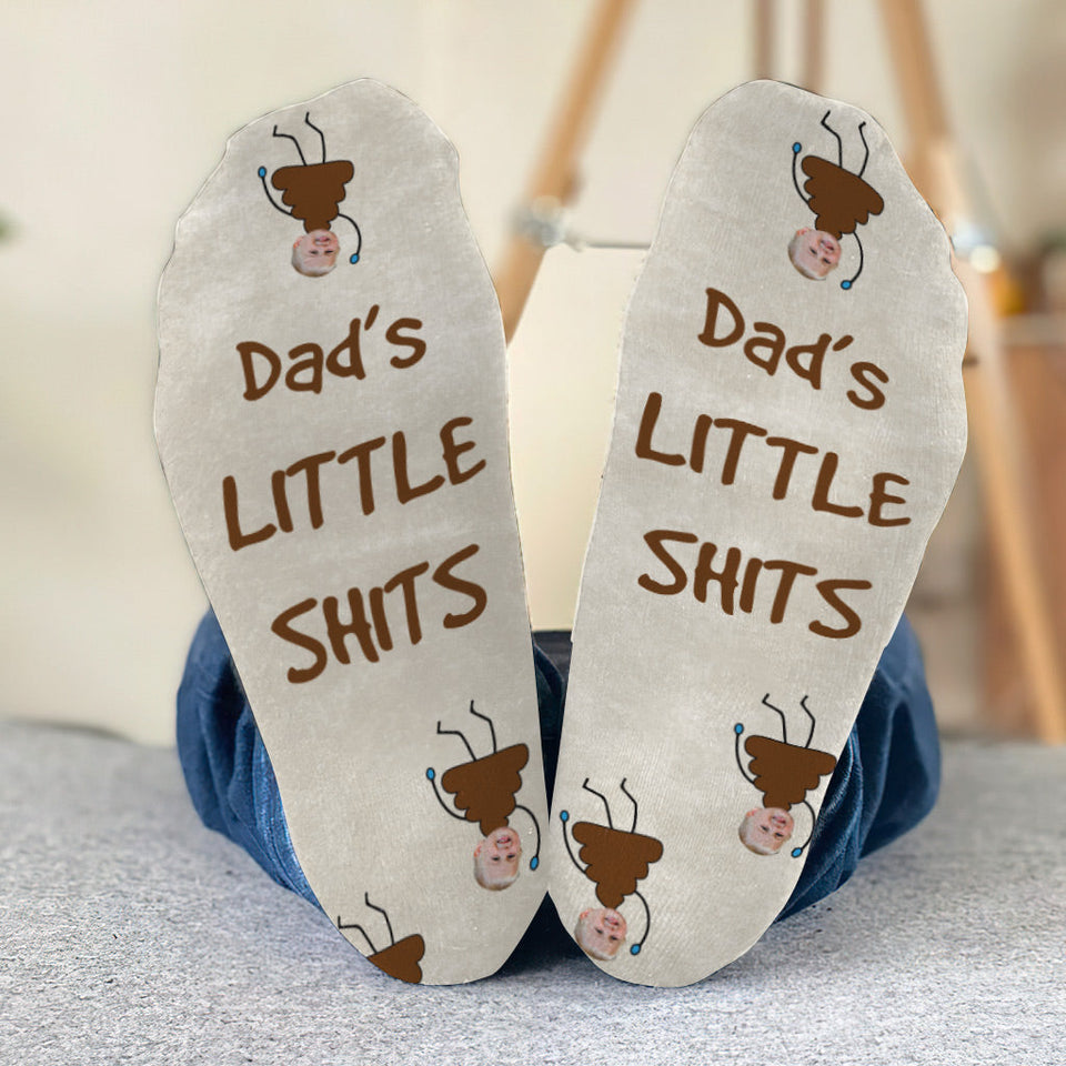 Dad's Little Cuties - Gift for dad, grandpa, mom, uncle, aunt, grandma - Personalized Socks