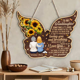 To My Granddaughter - Personalized Mother's Day Grandma Wood Sign