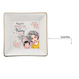 Happy Mother's Day - Personalized Mother's Day Grandma Jewelry Dish