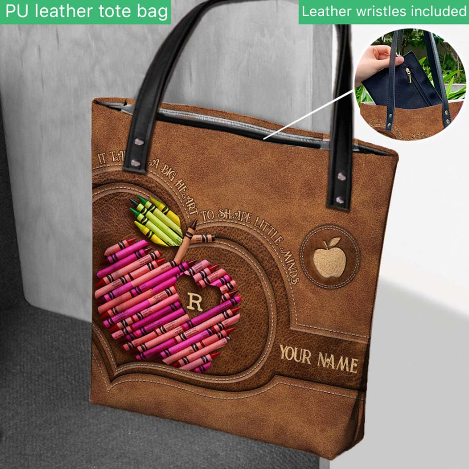 It Takes A Big Heart Personalized Tote Bag