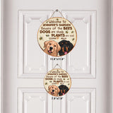 Beware - Personalized Gardening Round Wood Sign