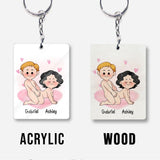 I love You With All My Butt - Personalized Couple Keychain