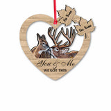 You & Me - Personalized Christmas Hunting Ornament (Printed On Both Sides)