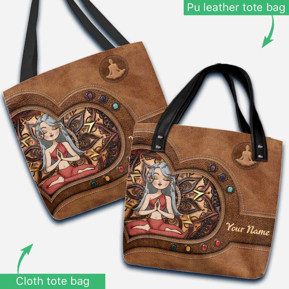 Namaste Yoga Girl - Personalized Tote Bag