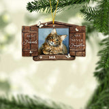 No Longer By Our Side - Personalized Christmas Cat Ornament (Printed On Both Sides)