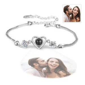 Personalized Heart Picture Projection Charm