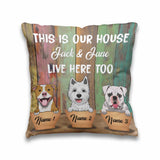 This Is Our House - Personalized Dog Throw Pillow