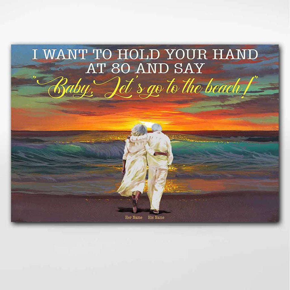I Want To Hold Your Hand - Personalized Sea Lover Poster