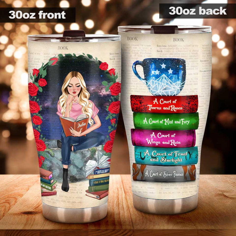 Just A Girl Who Loves Books - Personalized Book Tumbler