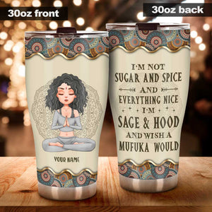 Wish A Mufuka Would - Personalized Yoga Tumbler