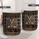 Golf Metal Pattern Print Storage Basket
