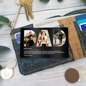 Dad Definition - Personalized Father's Day Father Wallet Insert Card
