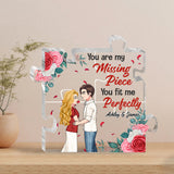 You Are My Missing Piece - Personalized Couple Custom Shaped Acrylic Plaque