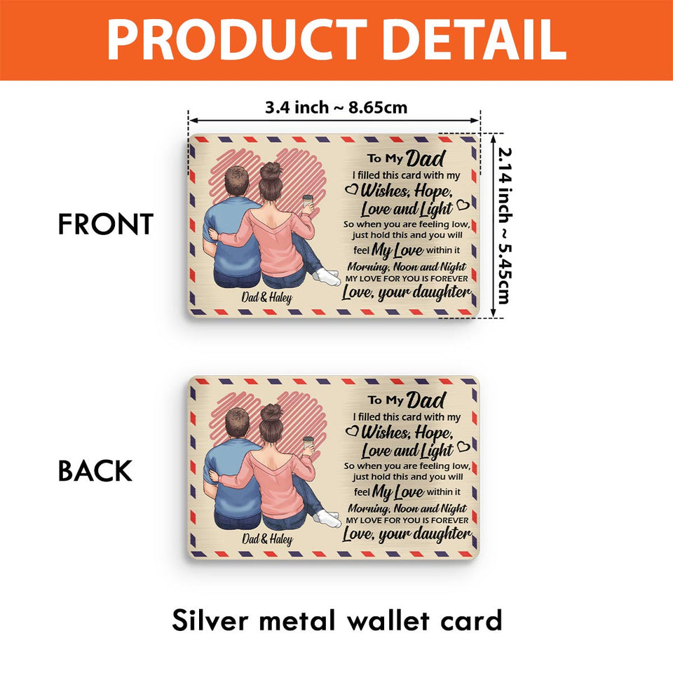 To My Dad - Personalized Father's Day Father Wallet Insert Card
