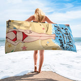 Salty Lil' Beach - Sea Lover gift for friend, sister, girlfriend, wife, mom - Personalized Beach Towel
