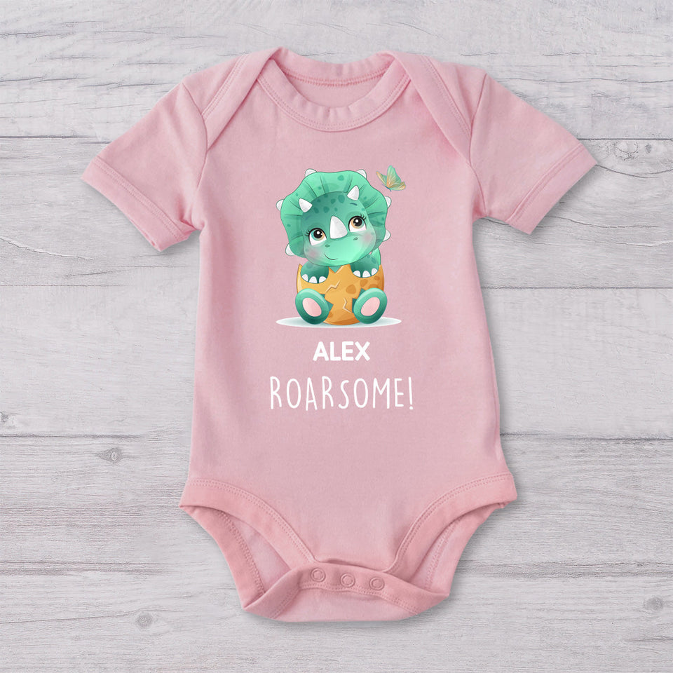 Together We're Roarsome - Personalized Father T-shirt And Baby Onesie