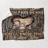 Whenever You Touch This Heart - Personalized Grandma Blanket