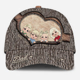 Whenever You Touch This Heart - Gift for dad, grandma, grandpa, mom, uncle, aunt, brother, sister - Personalized Classic Cap