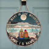 So Many In The Mountain - Hiking Personalized Round Wood Sign