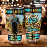Just A Girl Who Loves Horses - Personalized Horse Tumbler
