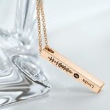 My Favorite Song - Personalized Flexible Square Shaped Bar Necklace