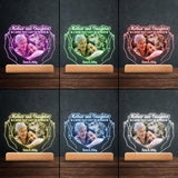 The Love Between Mother And Children - Gift for mom, daughter, son - Personalized Shaped Plaque Light Base