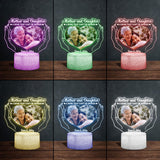 The Love Between Mother And Children - Gift for mom, daughter, son - Personalized Shaped Plaque Light Base