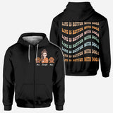 Life Is Better - Personalized Mother's Day Dog All Over T-shirt and Hoodie
