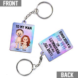 I Love You For Your Personality - Personalized Couple Couple Keychain (Printed On Both Sides)
