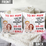I Love You For Your Personality - Personalized Couple Couple Throw Pillow