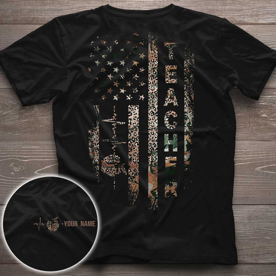 Teach Love Inspire - Personalized Independence Day Teacher T-shirt and Hoodie