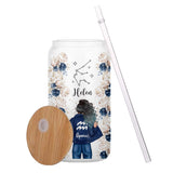 Floral Zodiac - Personalized Horoscope Can Glass