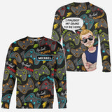I Paused My Game To Be Here - Personalized Video Game All Over Shirt