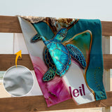 Beach Please - Personalized Sea Lover Beach Towel