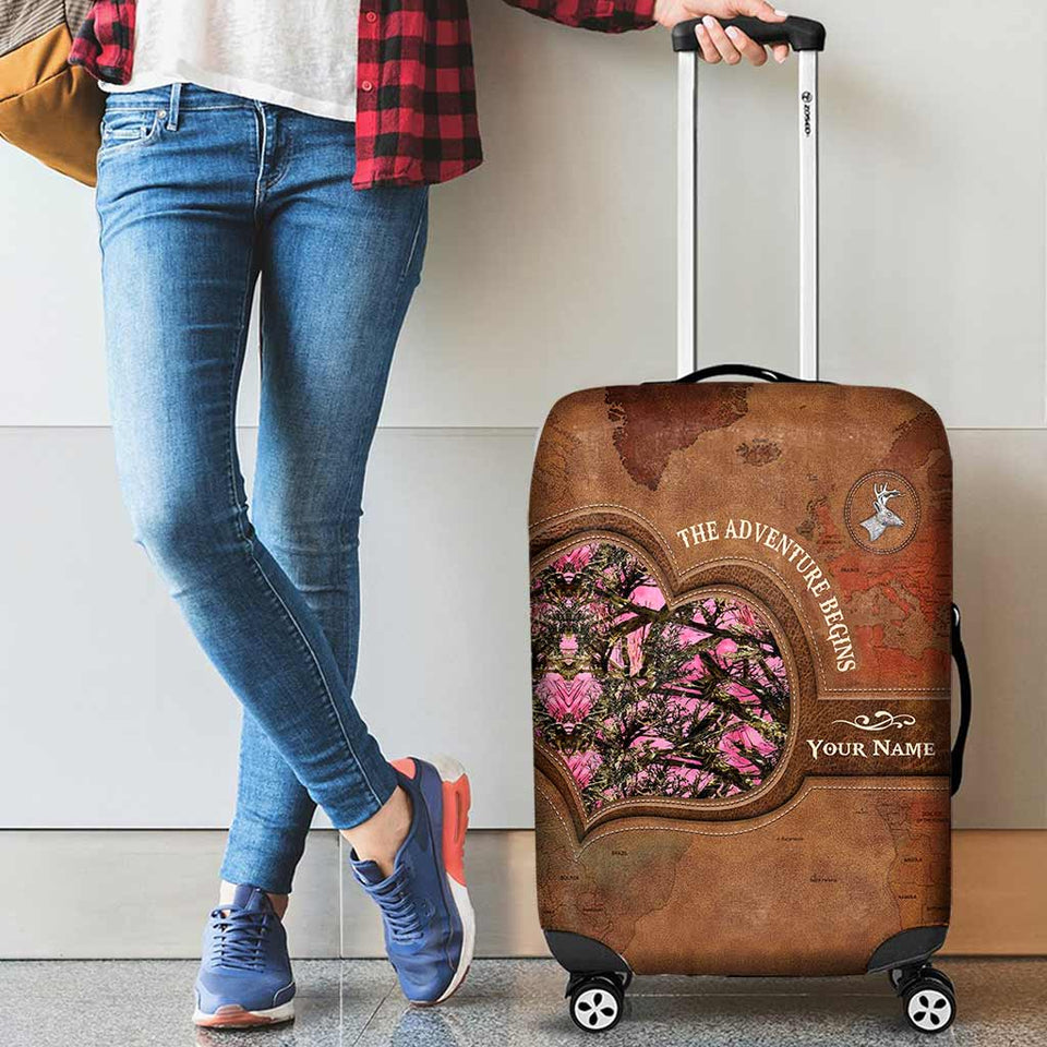 The Adventure Begins - Personalized Hunting Luggage Cover