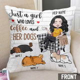 Just A Girl Who Loves Dog - Personalized Throw Pillow