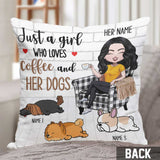 Just A Girl Who Loves Dog - Personalized Throw Pillow