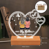 I Love You Mom - Personalized Mother's day Mother Shaped Plaque Light Base