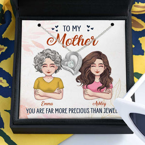 Far More Precious Than Jewels - Personalized Mother's Day Mother Necklace