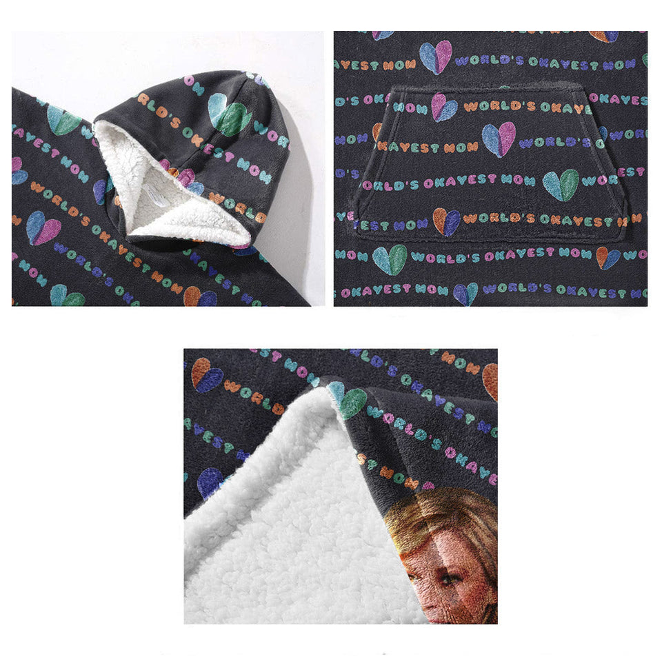 World’s Okayest Mom - Personalized Mother's Day Mother Blanket Hoodie
