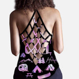 Happy Camper - Camping Cross Tank Top