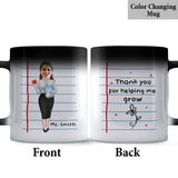Thank You For Helping Me Grow - Personalized Teacher Mug