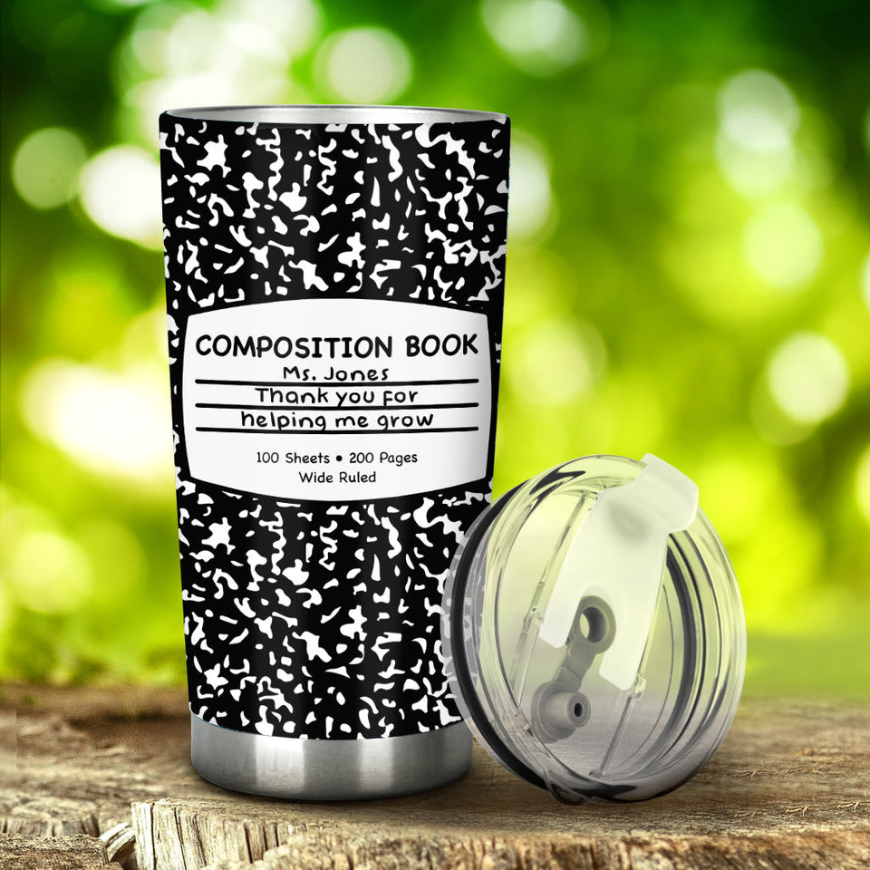 Thank You For Helping Me Grow - Personalized Teacher Tumbler
