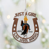 Just A Girl Who Loves Horse - Personalized Horse Transparent Ornament