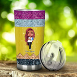 Teaching Is A Work of Heart - Personalized Teacher Tumbler With 3D Pattern Print