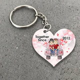 Together Since - Personalized Couple Keychain (Printed On Both Sides)