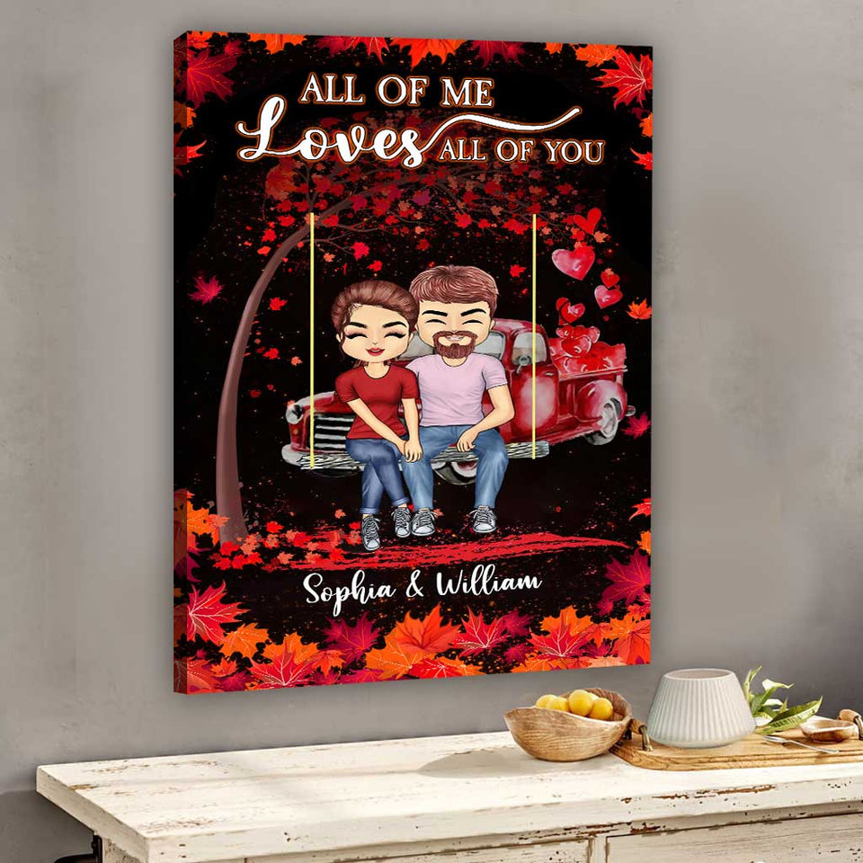 God Blessed The Broken Road - Personalized Couple Canvas And Poster