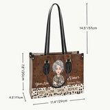 Nana's Get Away Bag - Personalized Mother's Day Grandma Leather Handbag
